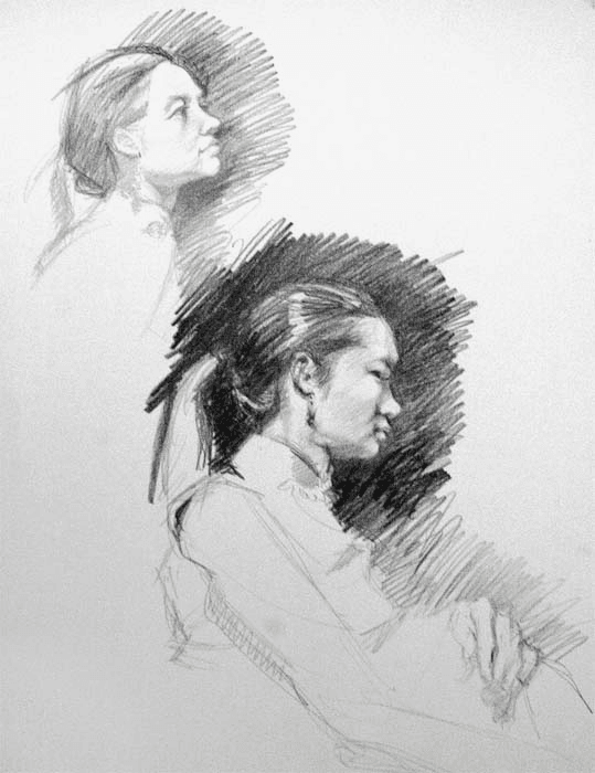 Cheryl Drawing in conte by Jocelyn Ball-Hansen