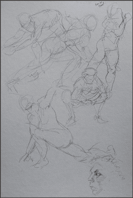 Gestures figure drawings by Jocelyn Ball-Hansen