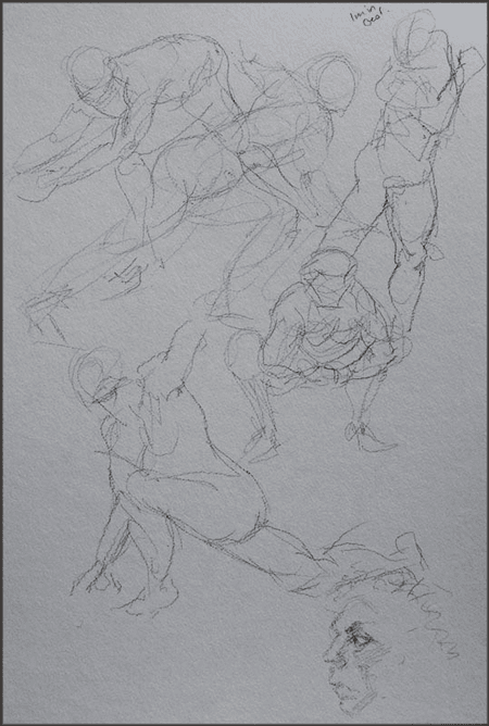 Thumbnail: Gestures figure drawings by Jocelyn Ball-Hansen