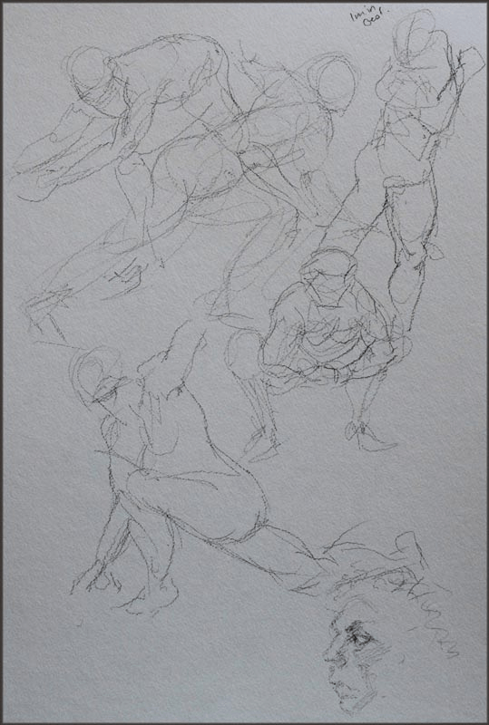 Gestures figure drawings by Jocelyn Ball-Hansen
