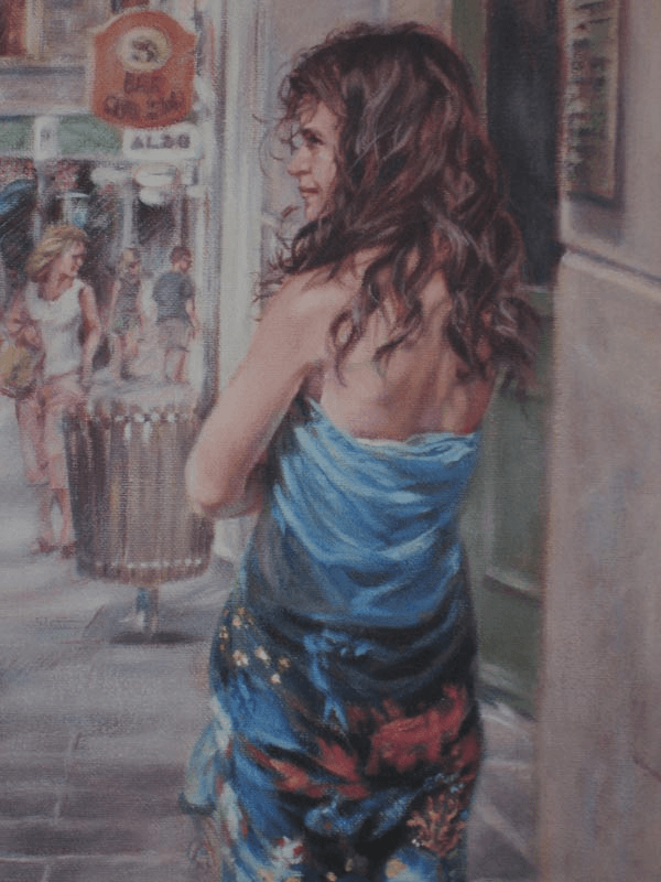 Girl in Quebec figure painting by Jocelyn Ball-Hansen