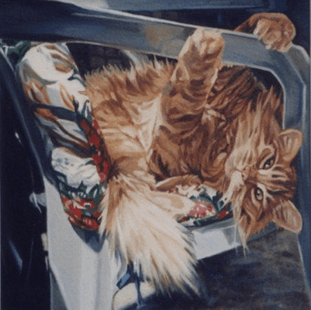 Goldie an animal oil painting by Jocelyn Ball-Hansen
