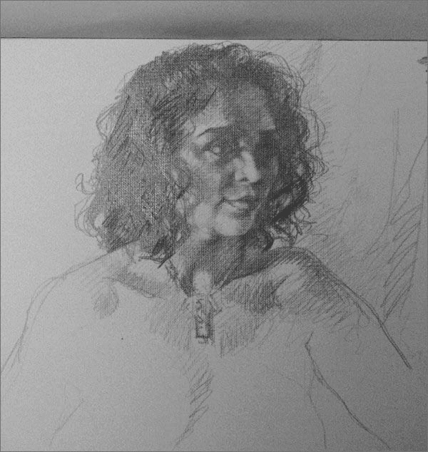 Portrait of Susan drawing by Jocelyn Ball-Hansen