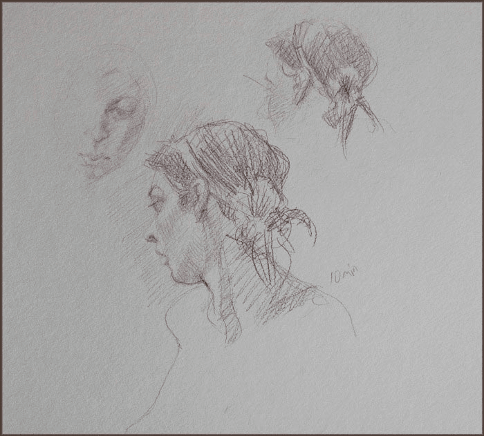 Portrait Gestures drawings by Jocelyn Ball-Hansen