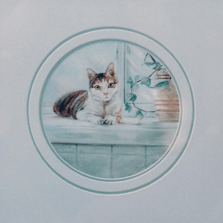 Thumbnail: Pumpkin oil painting of a cat by Jocelyn Ball-Hansen