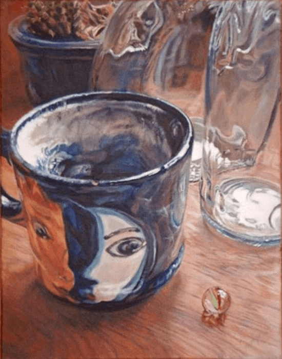 Sun and Moon Mug Still Life painting by Jocelyn Ball-Hansen