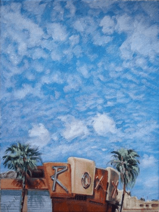 The Roxy in Mexico acrylic painting by Jocelyn Ball-Hansen
