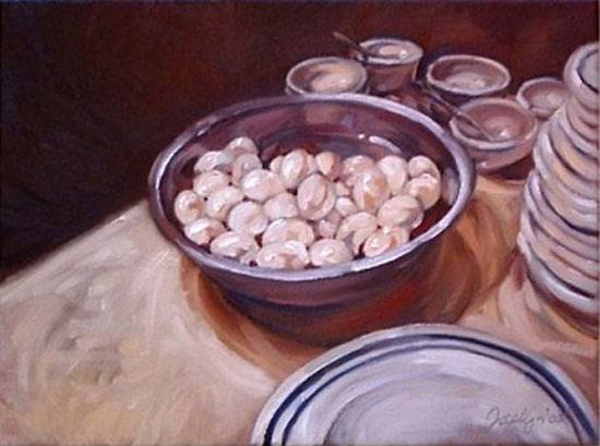 Eggs in Bowl oil painting by Jocelyn Ball-Hansen
