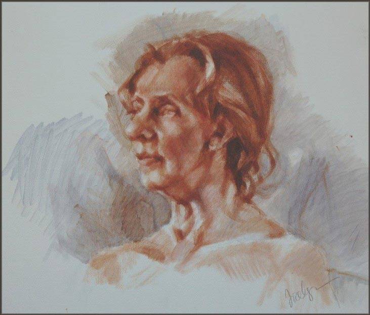 Portrait Study in Paint by Jocelyn Ball-Hansen