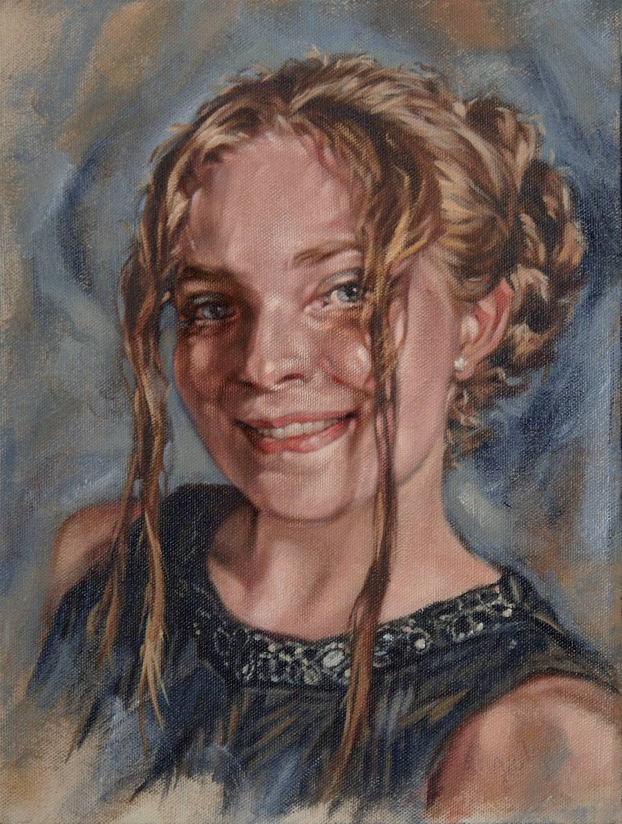 portrait of Cheyanne acrylic on canvas